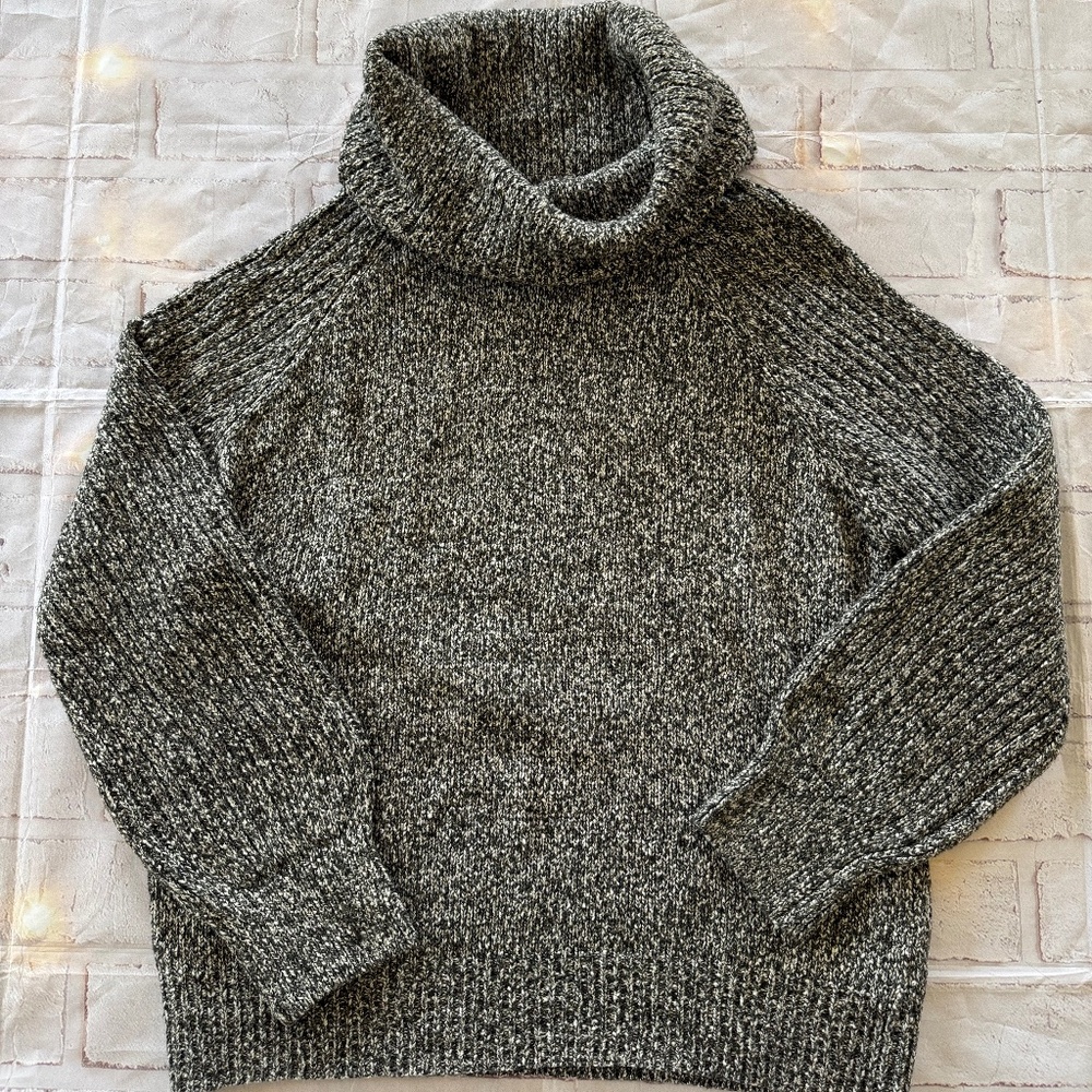 Nine West Marbled Knit Chunky Turtleneck  Sweater- Size L NWOT